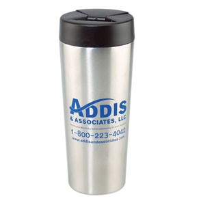 16 Oz. Stainless Travel Mug w/ Plastic Lid 2