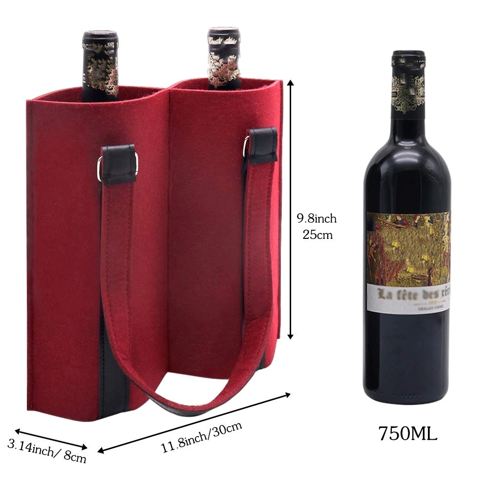 Felt Wine Carrier Tote Bag With Handle 1