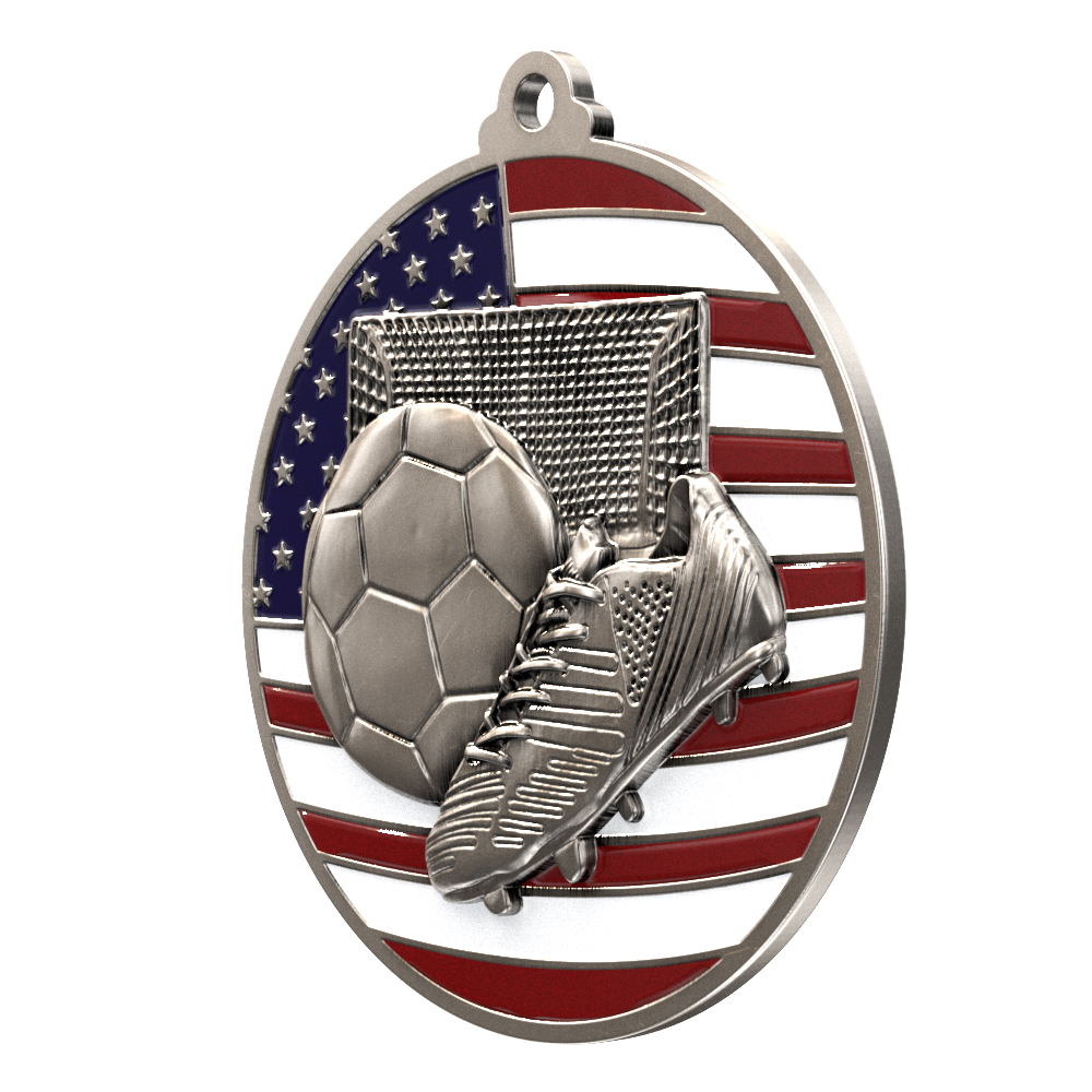 Soccer Patriotic Medallion (2-3/4") 10