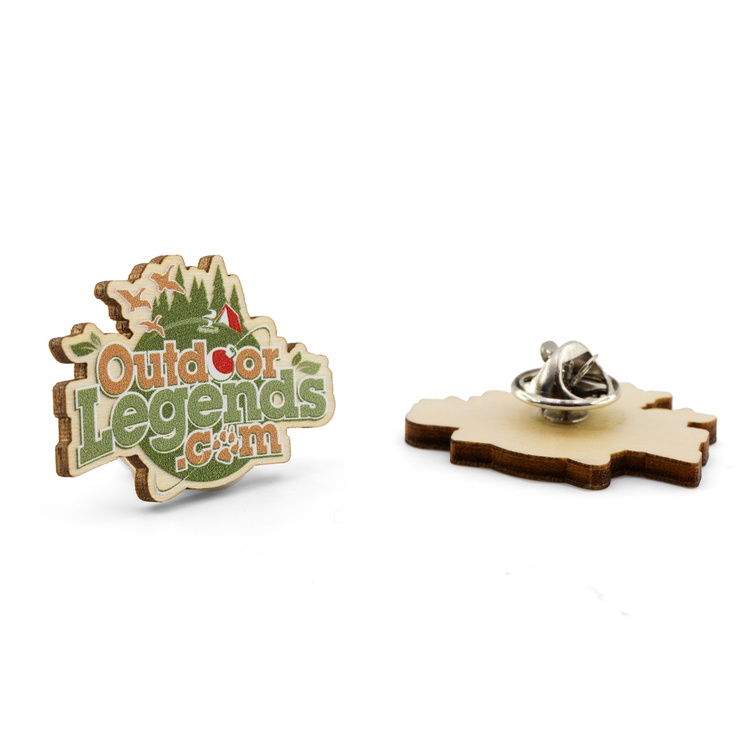 Wood Lapel Pins Full Color (1-1/2") 4