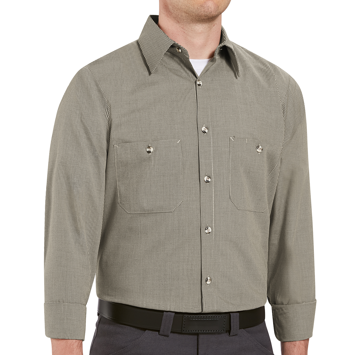 Red Kap Shirts - Men's Long Sleeve Industrial Striped Work Shirt 4