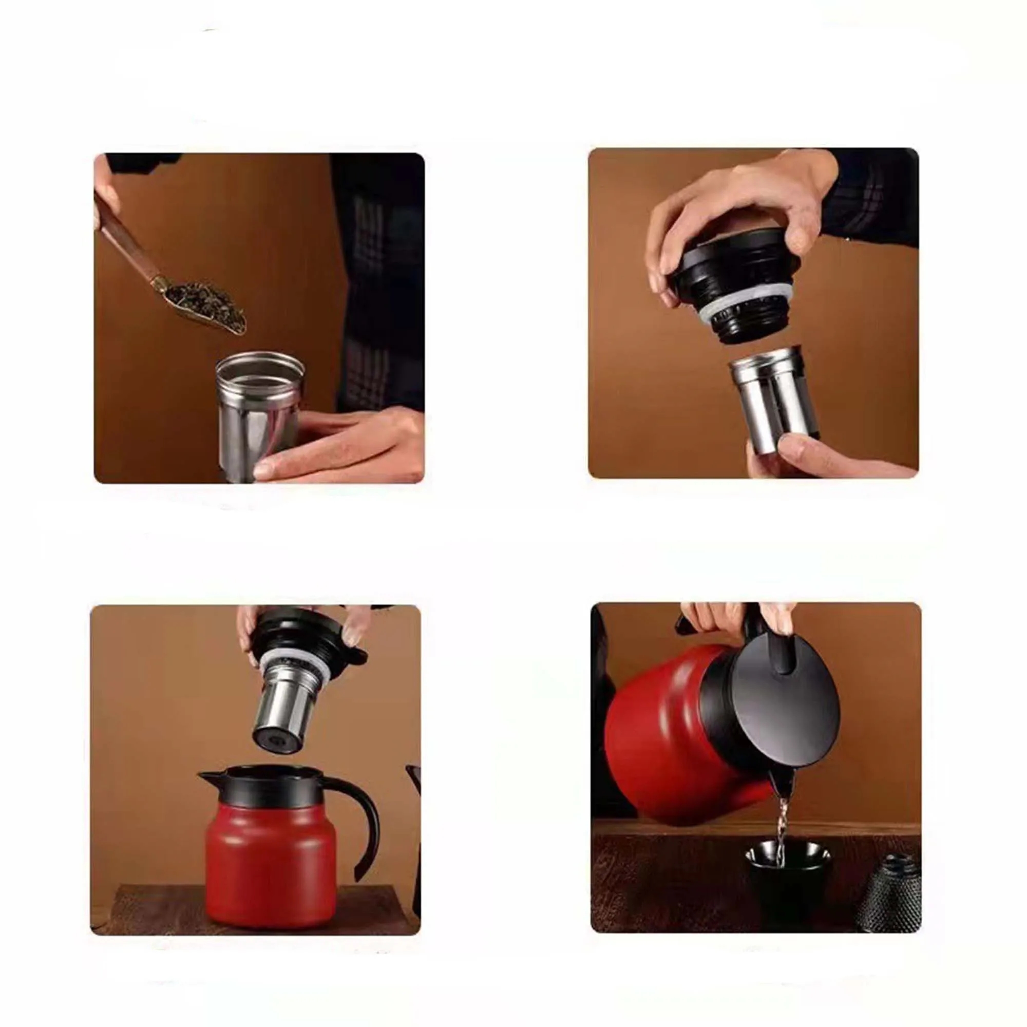 MOQ10 Double Wall Insulated Stainless Steel Coffee Press Mak 6