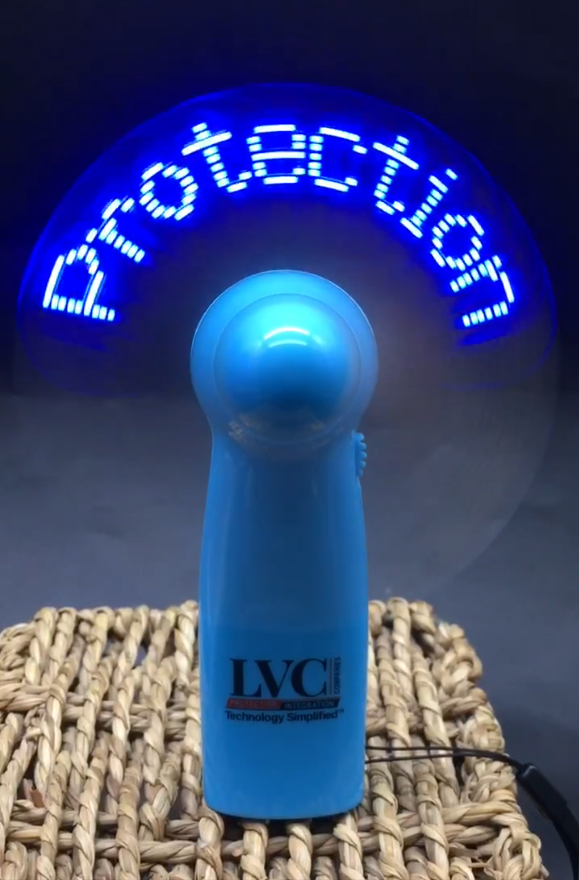 Lighting Mini Fan with Shining Message 2