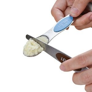 Colorful Stainless Steel Magnetic 8 In 1 Dual Measurement Spoons With Silicone Handle 9