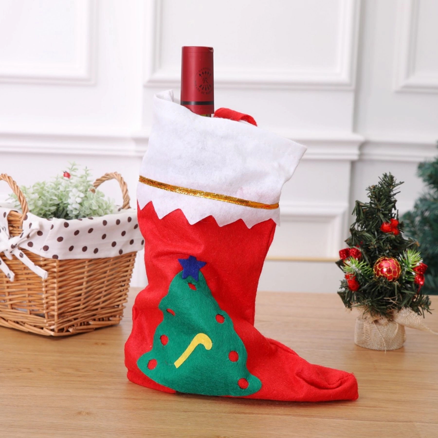 Santa Snowman Tree Christmas Xmas Stockings Ornaments 5
