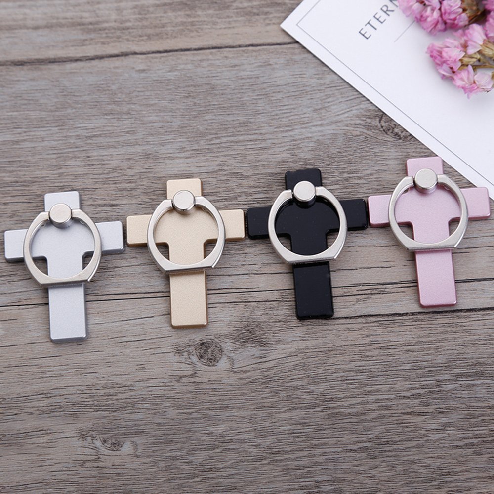 Cross Shaped - Washington Metal Adhesive Cell Phone Ring Grip Holder And Stand 3