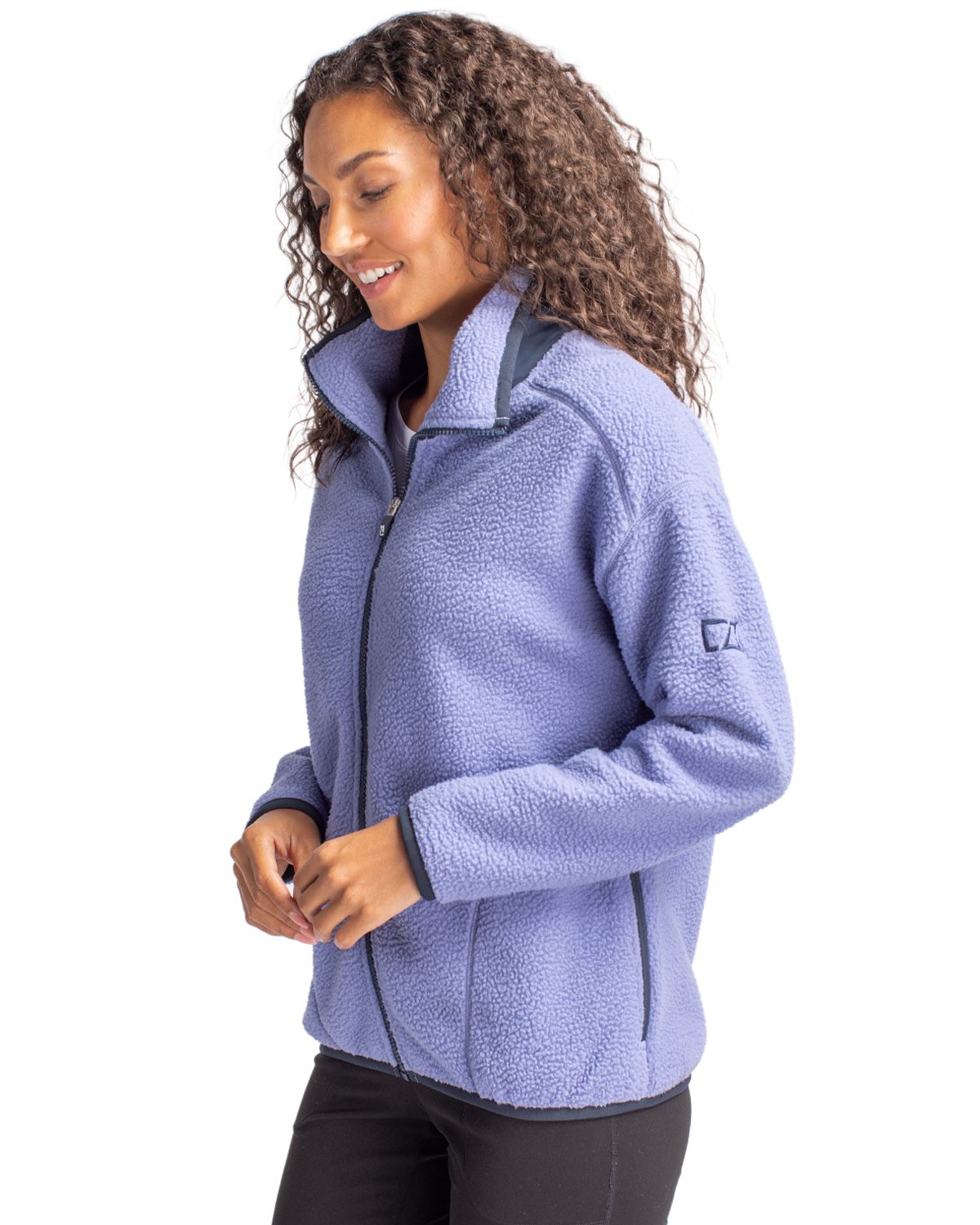 Cutter & Buck Cascade Epic Comfort Recycled Sherpa Fleece Womens Full Zip Jacket 20
