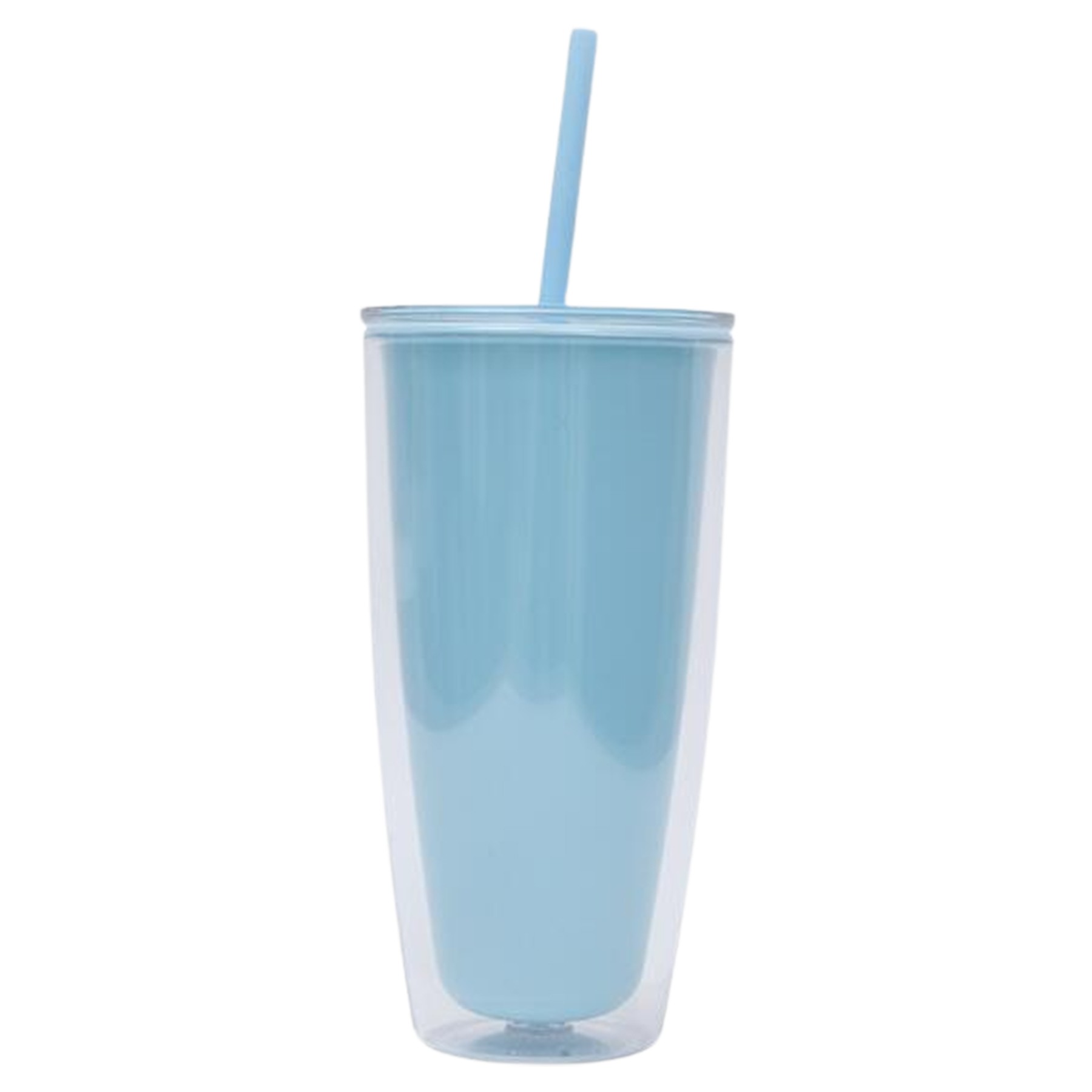 25.4 Oz Double-Layer Plastic Straw Cup W/ Lid 5