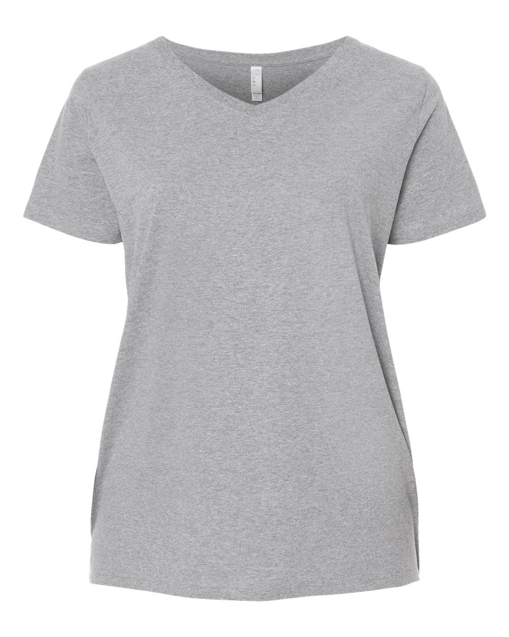 Women's Curvy Collection Fine Jersey V-Neck Tee - 3817 79