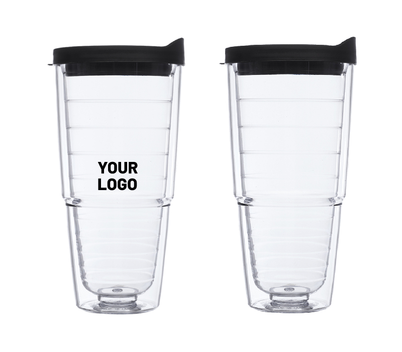 Double Wall Acrylic Tumbler with Straw, 24 oz. 4