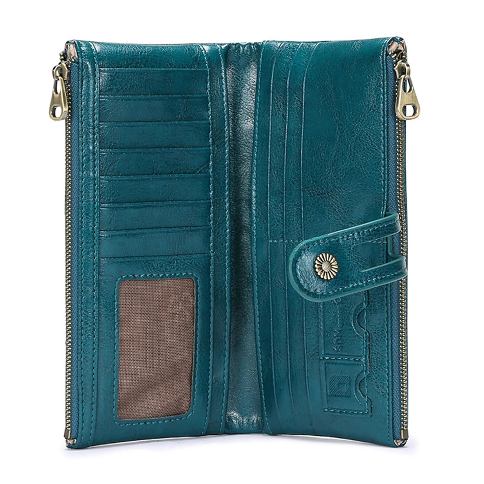 Leather Ladies Wallet with RFID Protection 5