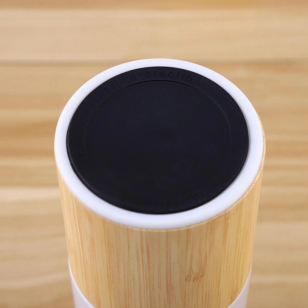 18 Oz Stainless Steel With Wood Vacuum Insulated Bottle, custom water bottle with logo imprint 2