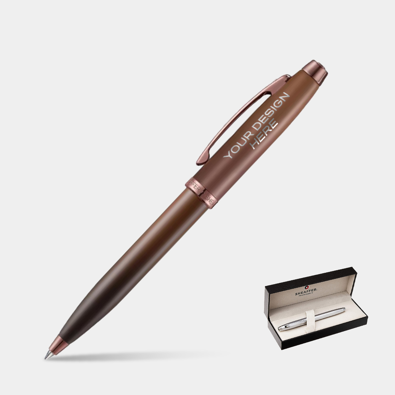 SHEAFFER® 100 Coffee Edition PVD Trim Executive Ballpoint Pen w/ Gift Box 5