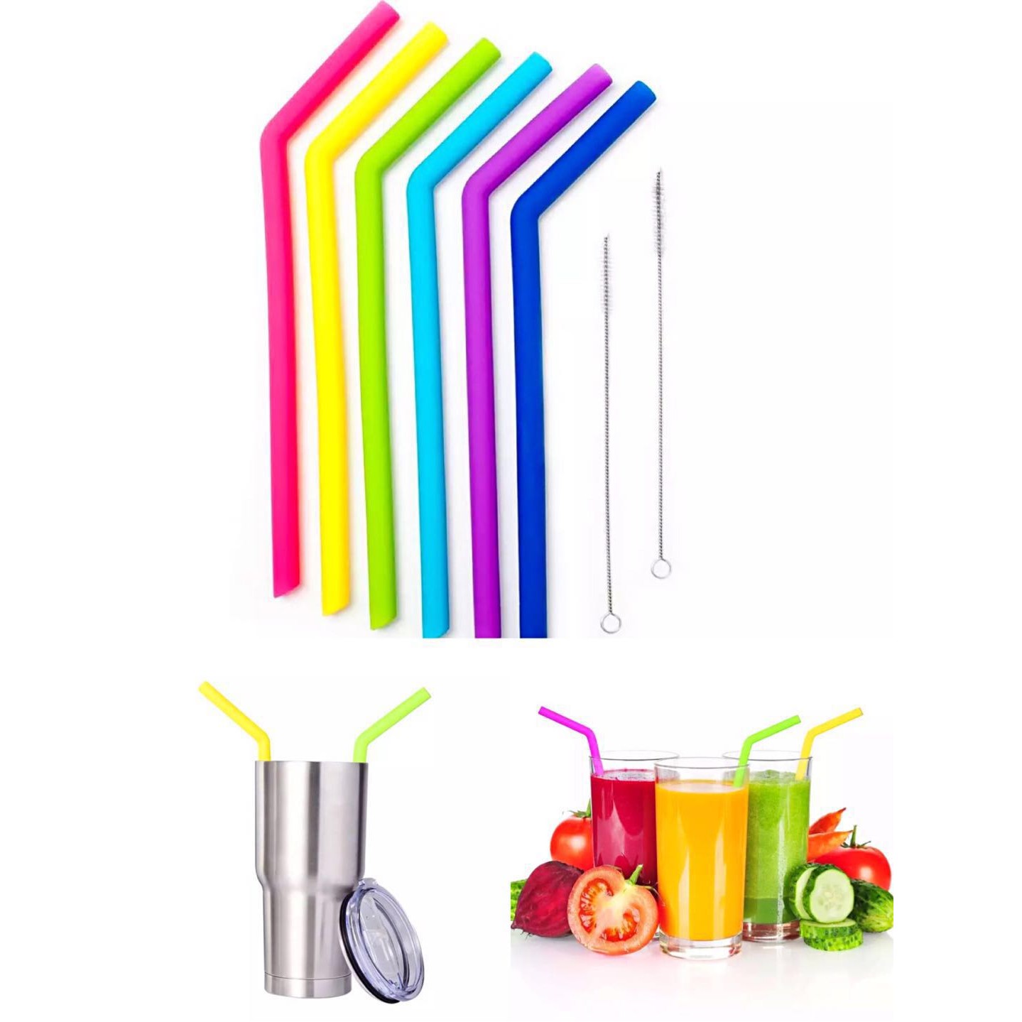 Silicone Drinking Straws 2