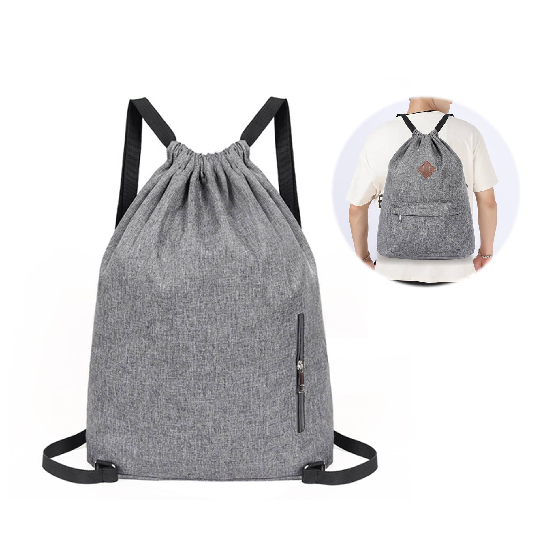 Polyester Gym Drawstring Backpack 3