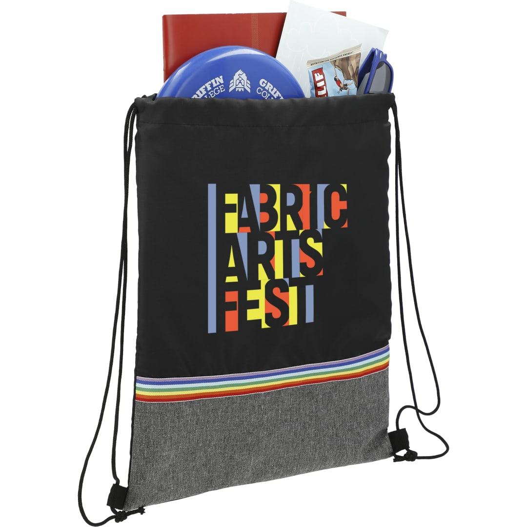 Rainbow RPET Drawstring Bag 22