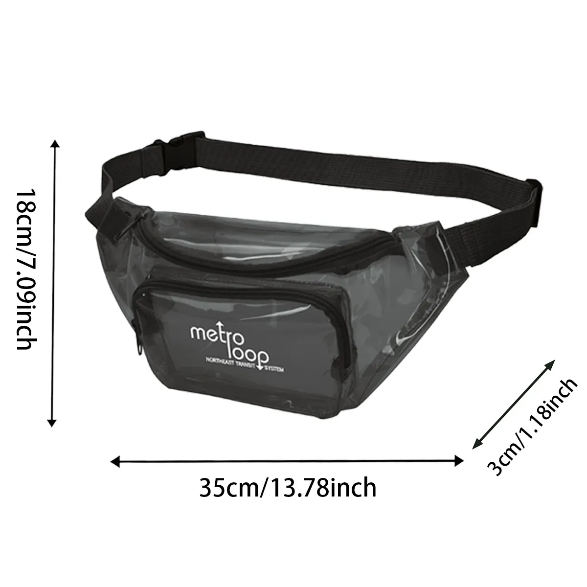 Colorful Clear Fanny Pack Adjustable Strap & Zipper Pockets 5