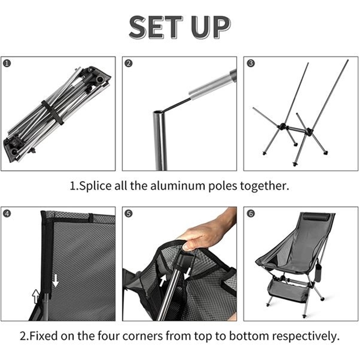 Ultralight High Back Folding Camping Chair 3