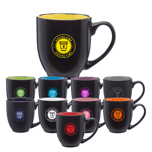 Two-Tone Bistro Style Ceramic Mug, 16 oz. 5