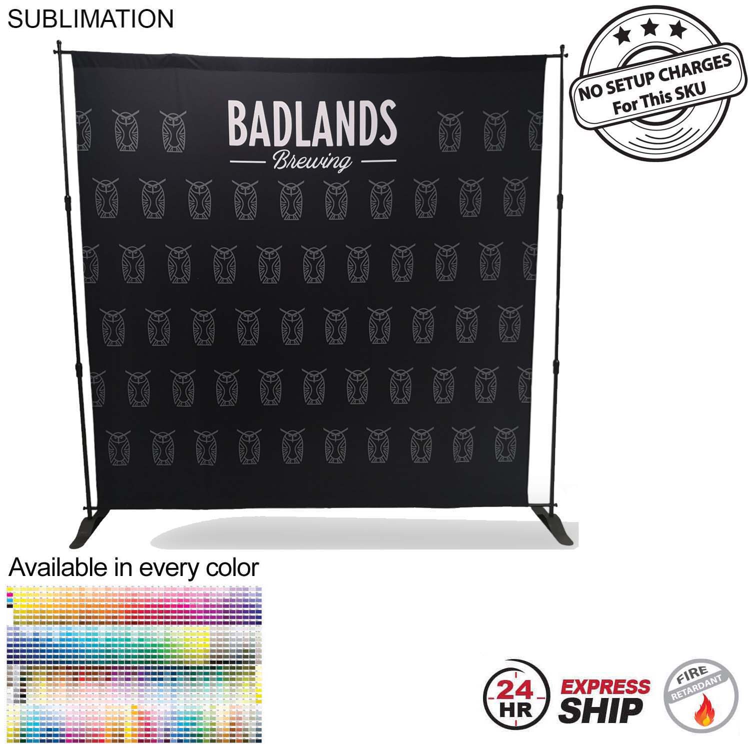24 Hr Express - 8' Exhibitor Expanding Display Kit, Media Wall, Backdrop with Full Color Graphics 6