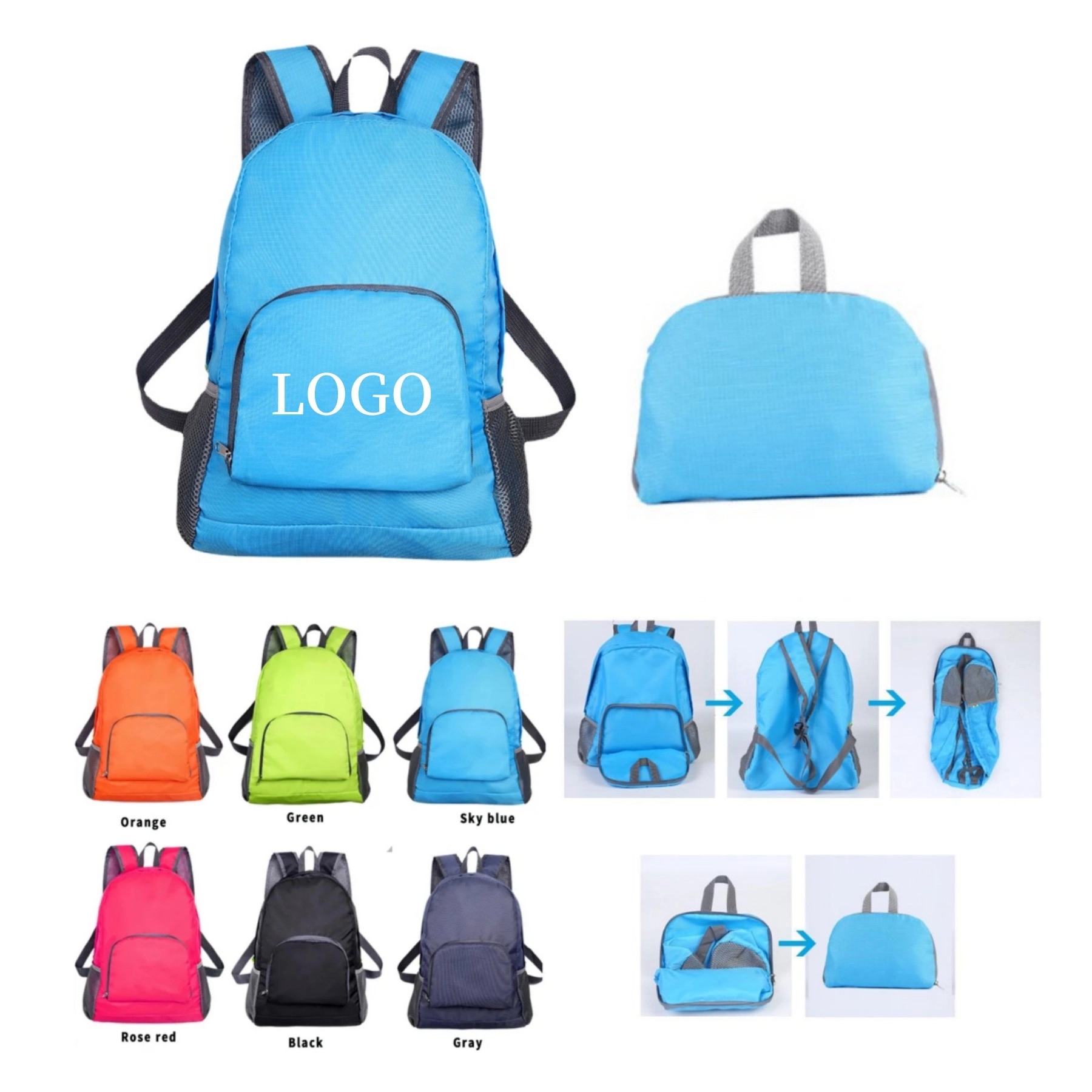 Custom Lightweight Packable Foldable Backpack 10
