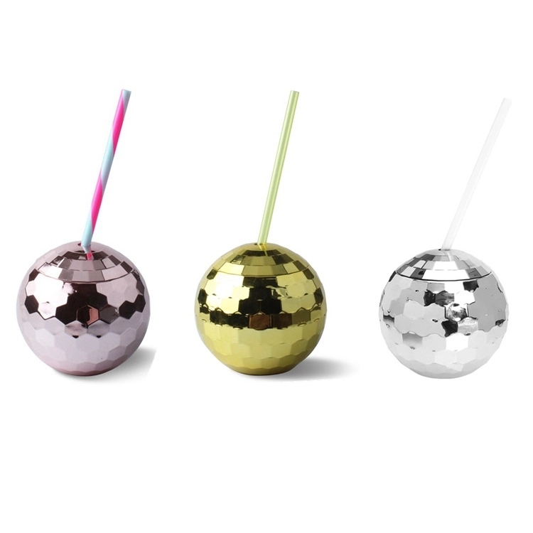 Disco Ball Drinking Cups with Straw 7