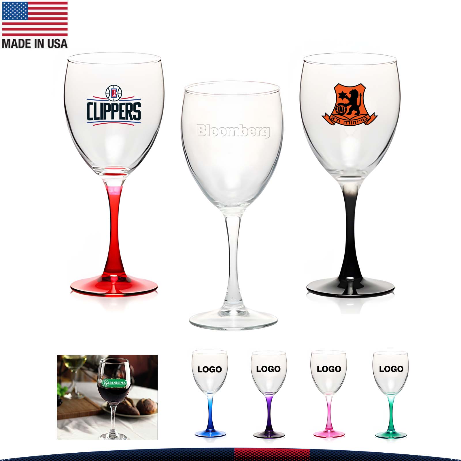 10.5 oz. Delton Goblet Wine Glasses 10