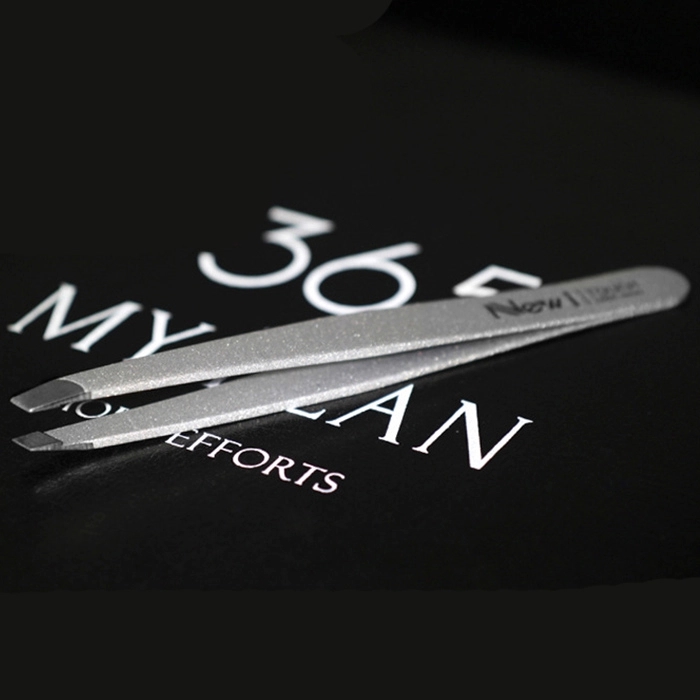Matte Silver Slant Tweezer 3