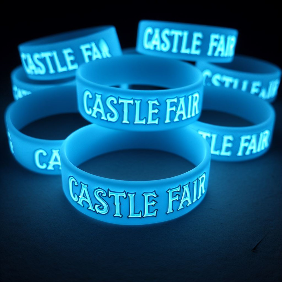 Glow in the Dark Silicone Wristband - 3/4" band