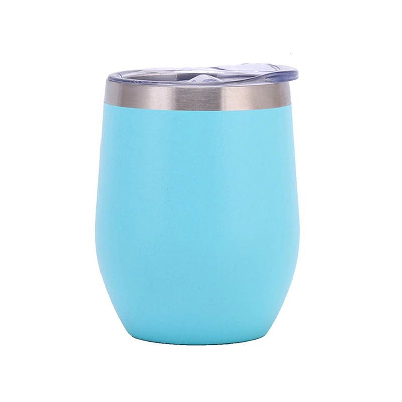 12oz Stainless Steel Wine Tumbler with Lid 1