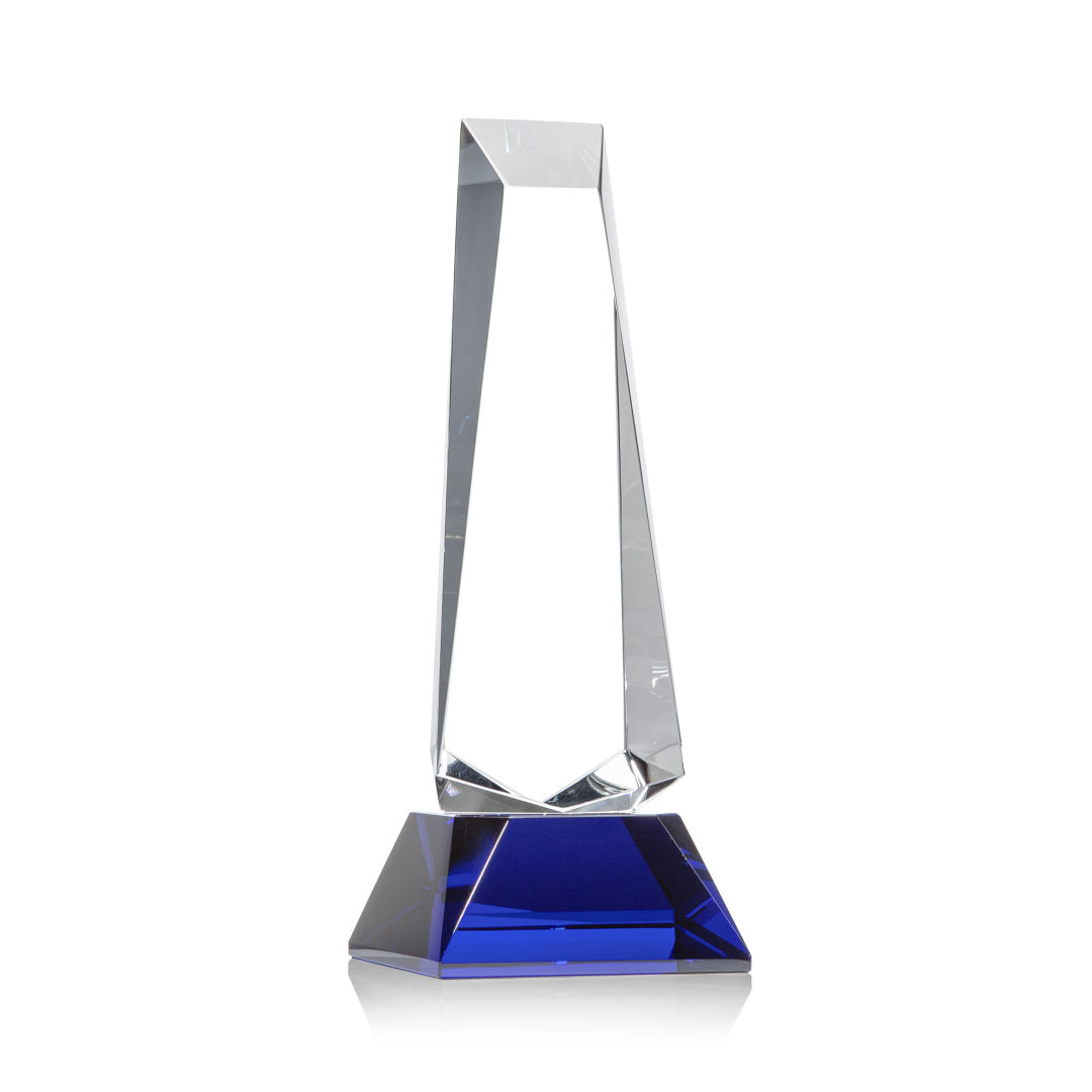 Rustern Obelisk VividPrint™ Award on Base - Blue 3