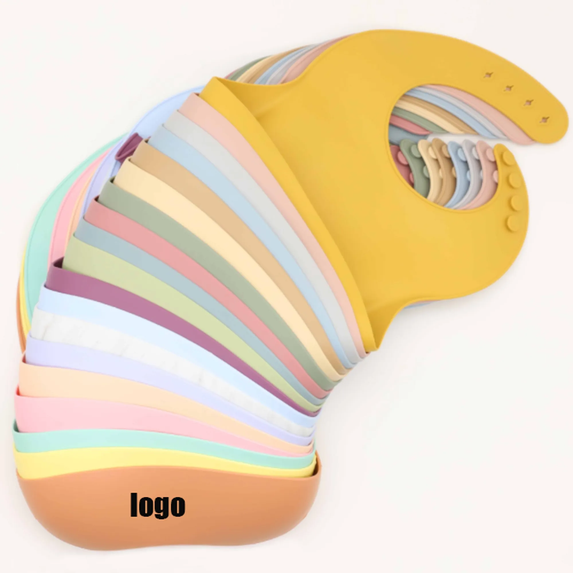 Waterproof Silicone Easily Wipes Clean Baby Bib Customize 16