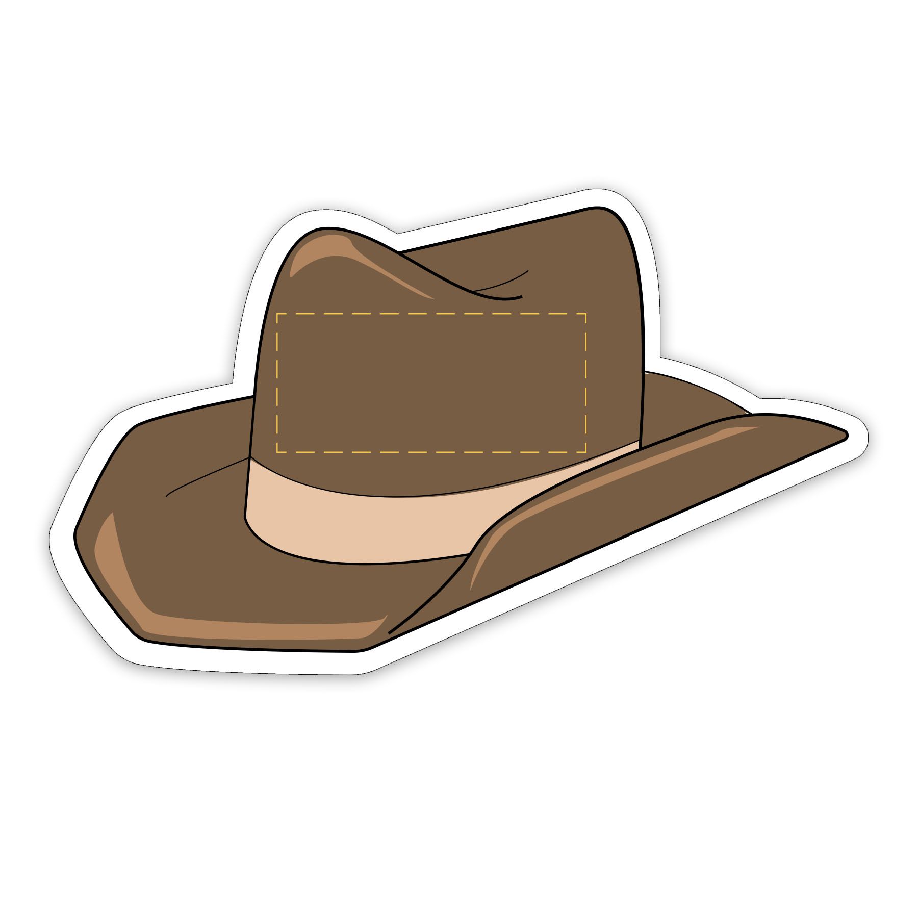 Cowboy Hat Shaped NoteKeeper™ Magnet 35 Mil 4