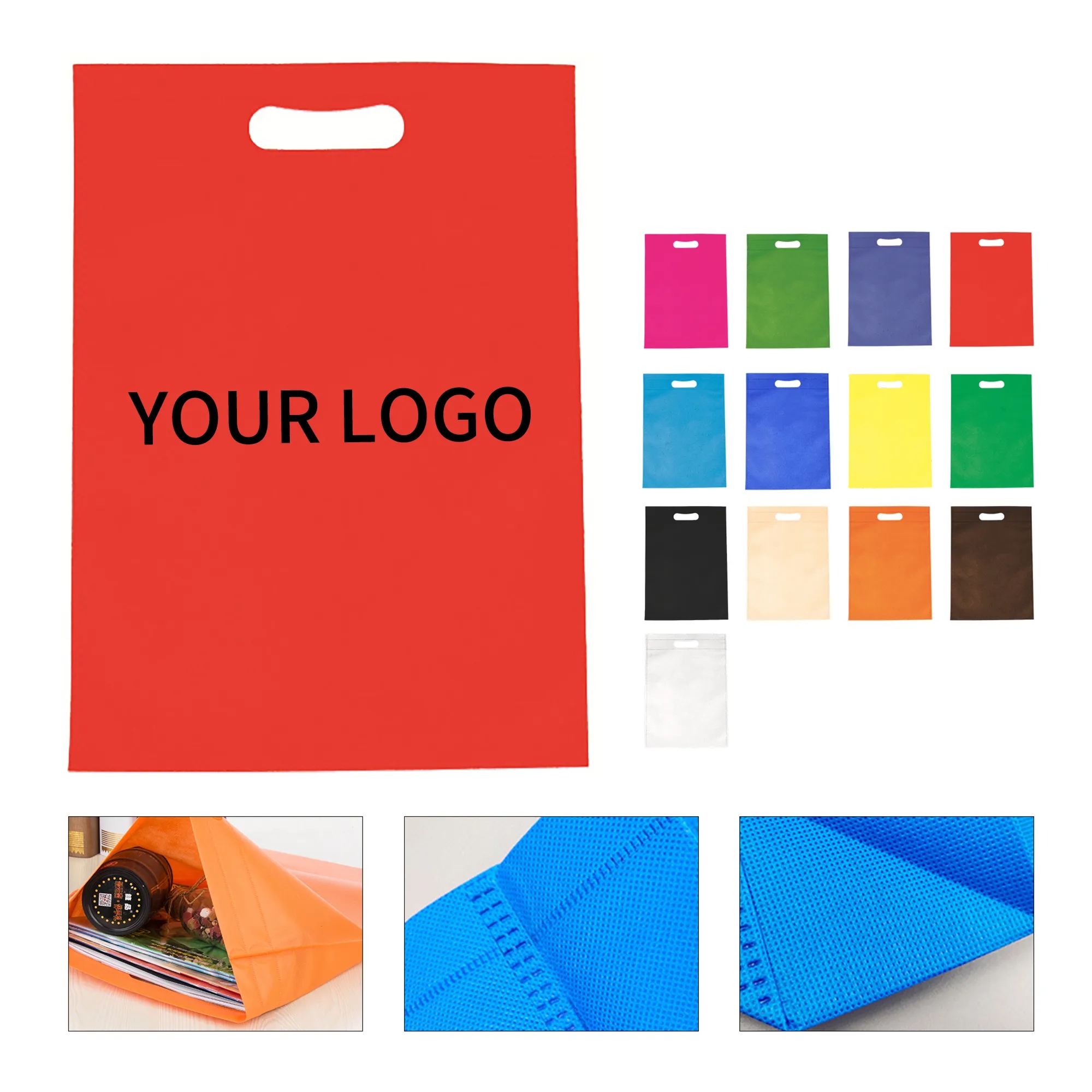 Non Woven Tote Bag 9.8x11.8 Inch Polypropylene Durable 4