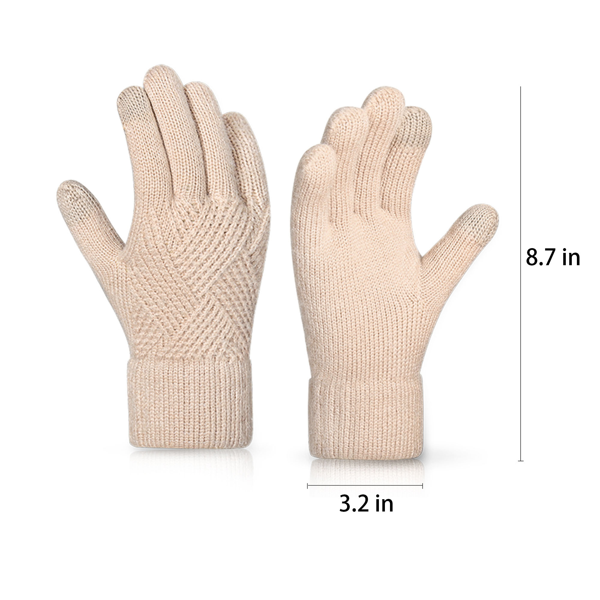 Customized Warm Sports Knitted Gloves 1