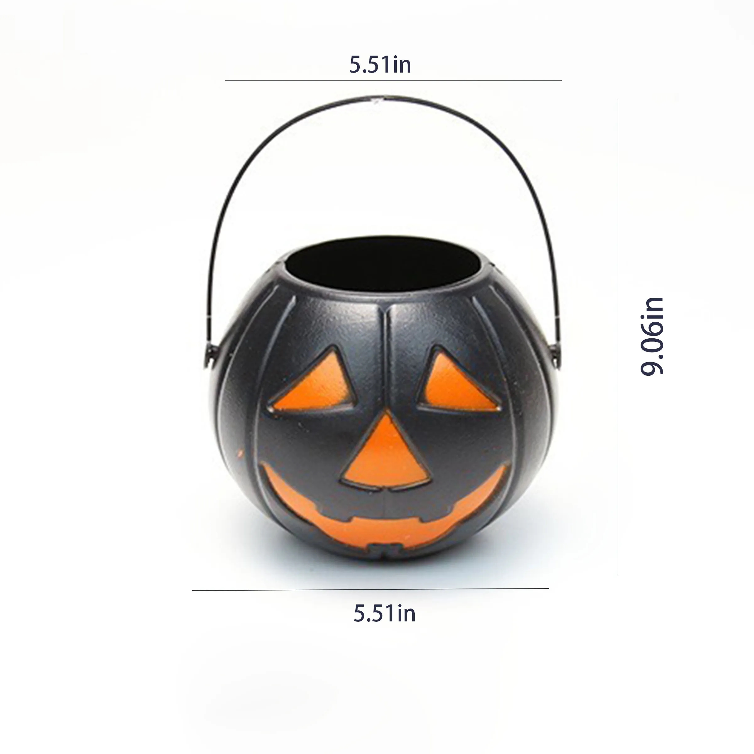 Plastic Halloween Smiling Pumpkin Bucket 4