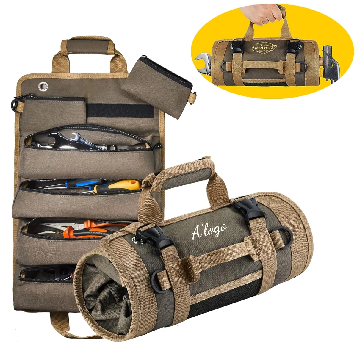 Heavy Duty Roll Up Tool Bag Organizer 2