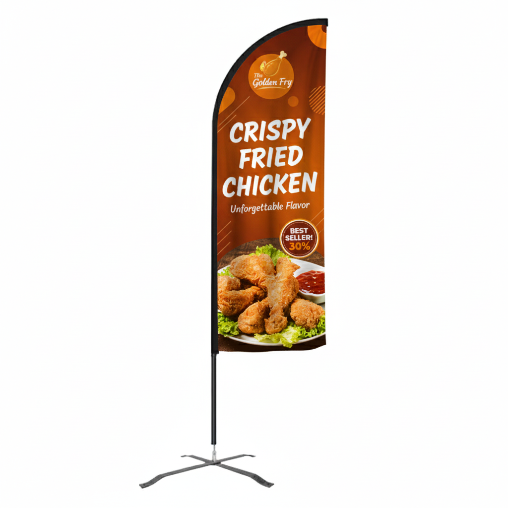 Flex Banner™ LX Feather Flag With Pole, Single-Sided 11' Outdoor Banner 7
