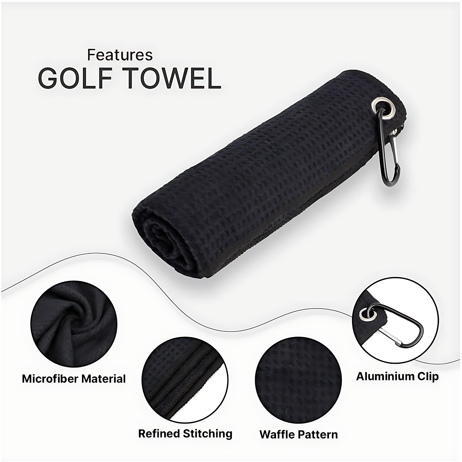 Waffle Microfiber Soft Golf Towel 5