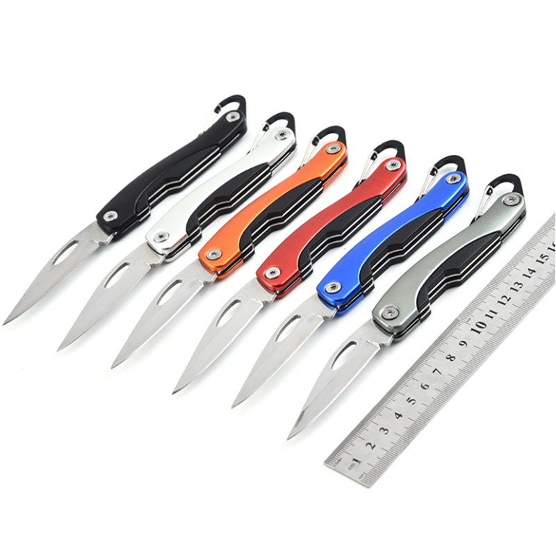 Stainless Steel Folding Pocket Knife with Key Chain 2