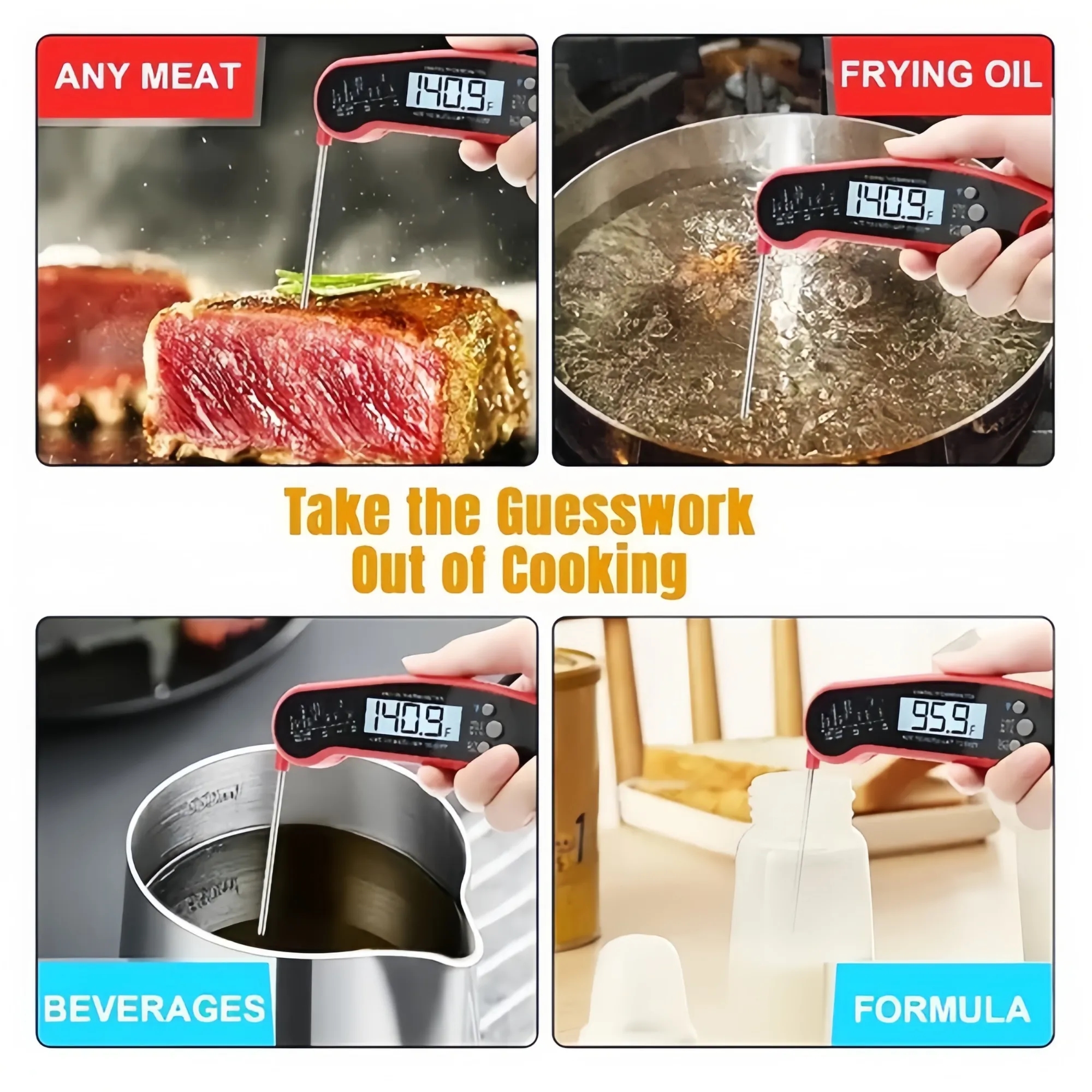 Foldable digital food thermometer 2