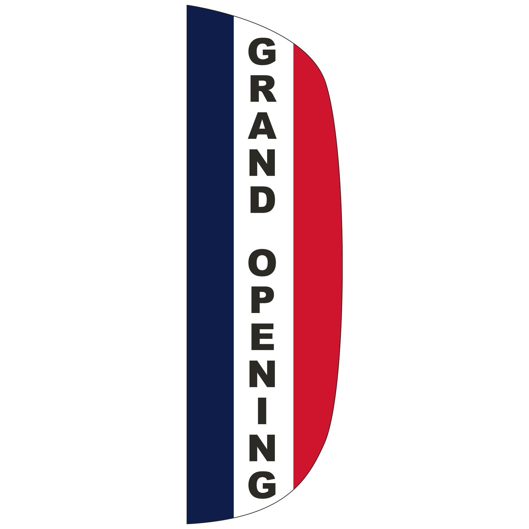 "GRAND OPENING" 3' x 10' Message Flutter Flag 1