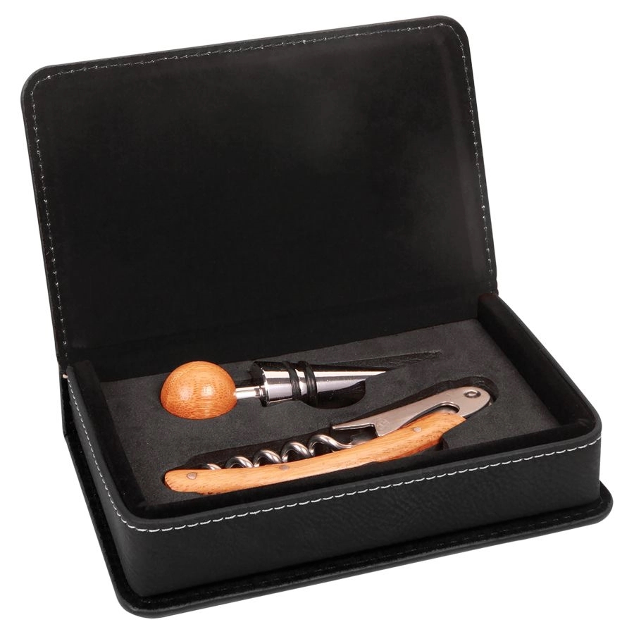 Leather Wine 2 PIECE Tool Set 5