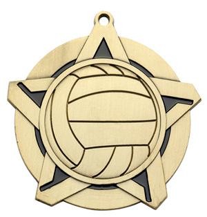 Volleyball Super Star Medal 2-1/4" 1