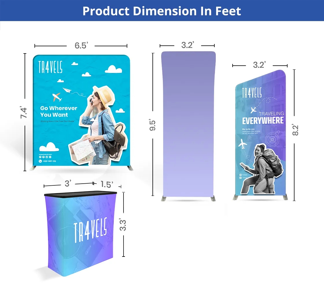 20ft Inline Trade Show Booth - Modular Fabric Display 8