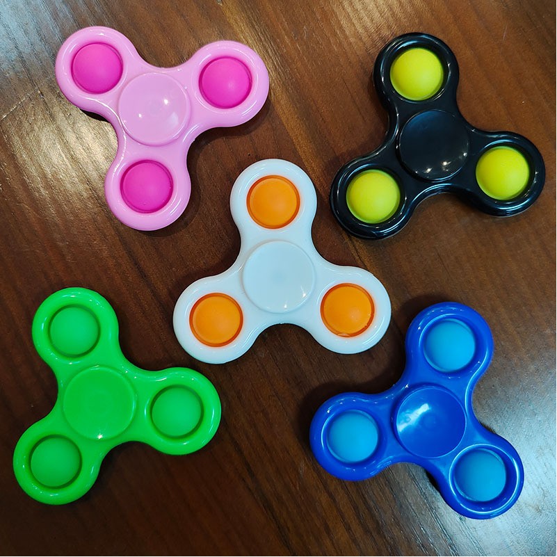 Fingertip Spinner Fidget Toy w/Push Pop Bubble Edges 3