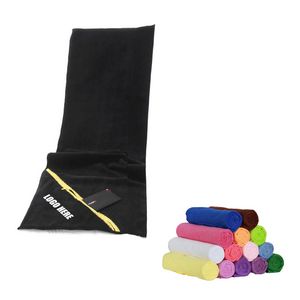 Fitness Sports Microfiber Towel With Zipper Pocket 8