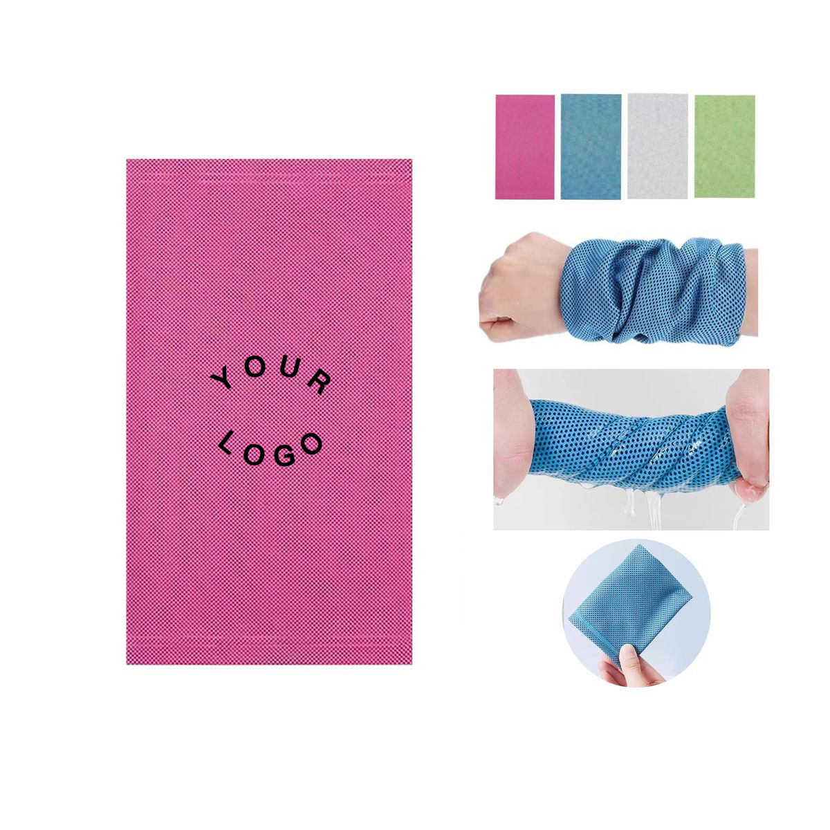 Polyester Wristband Towel with 15.7 Inch Stretchable Body 5