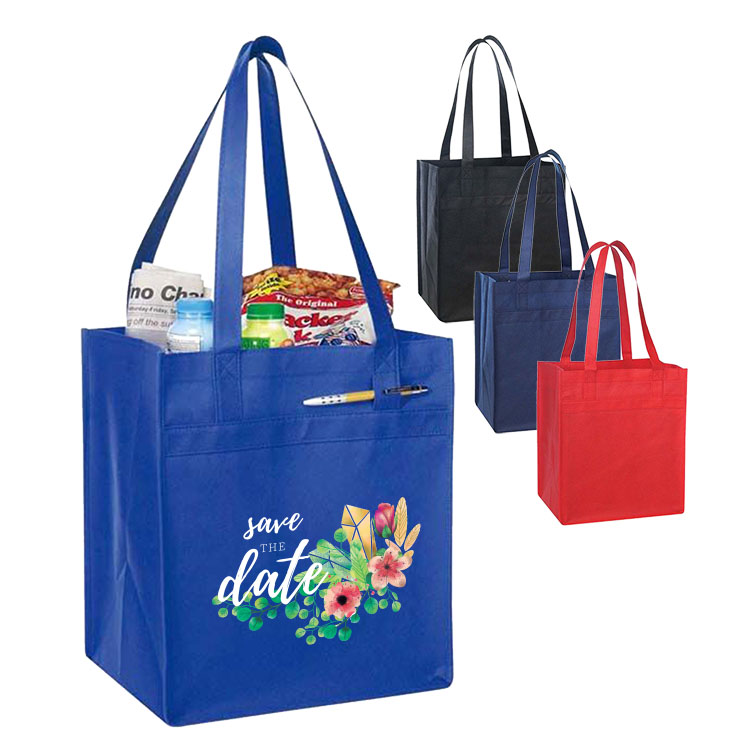 100gm Non Woven Tote with Fabric Covered Bottom 10