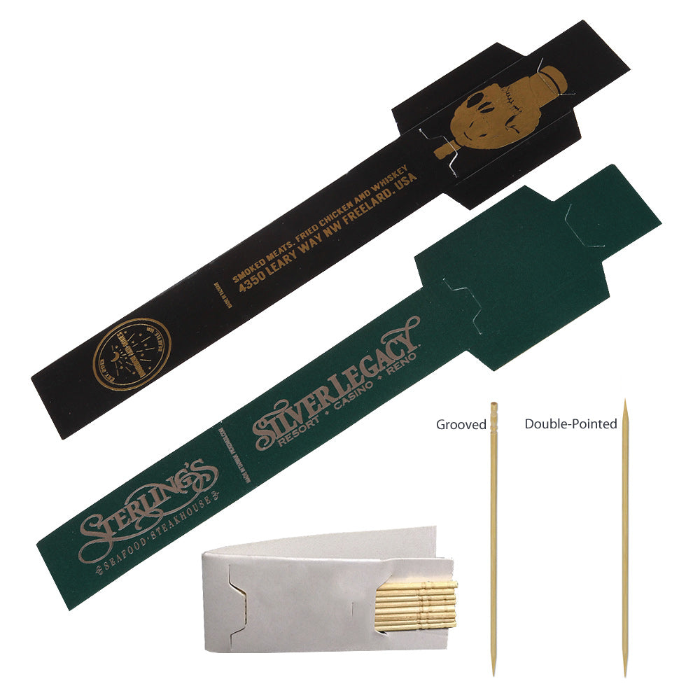 Custom Logo Toothpick Packs - 4 color printing 5